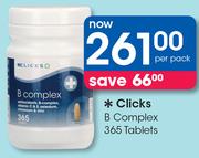 Clicks B Complex 365 Tablets-Per Pack