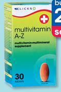 Clicks Multivitamin A-Z 30 Tablets-For 2