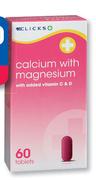 Clicks Calcium With Magnesium 60 Tablets-For 2