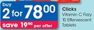 Clicks Vitamin C Fizzy 10 Effervescent Tablets-For 2