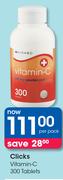 Clicks Vitamin-C 300 Tablets-Per Pack