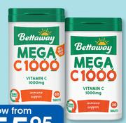 Bettaway Mega C 1000 mg 30 Tablets-Per Pack