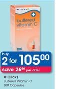 Clicks Buffered Vitamin C 100 Capsules-For 2