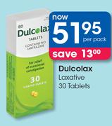 Dulcolax Laxative 30 Tablets-Per Pack