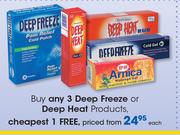 Deep Freeze Or Deep Heat Products-Each