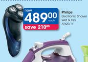 Philips Electronic Shaver Wet & Dry AT620/14-Each