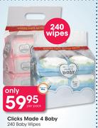Clicks Made 4 Baby 240 Baby Wipes-Per Pack