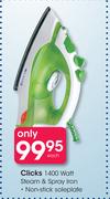 Clicks 1400 Watt Steam & Spray Iron-Each