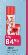Tabard Spray-150g Or Stick-30ml Per Offer