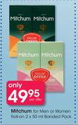 Mitchum For Men Or Women Roll On Banded Pack-2 x 50ml
