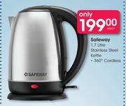 Safeway 1.7Ltr Stainless Steel Kettle-Each