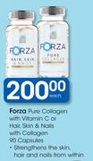 Forza Pure Collagen With Vitamin C Or Hair, Skin & Nails With Collagen-90 Capsules Each