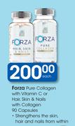Forza Pure Collagen With Vitamin C Or Hair, Skin & Nails With Collagen 90 Capsules-Each