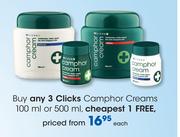 Clicks Camphor Creams-100ml Or 500ml