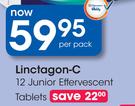 Linctagon-C 12 Junior Effervescent Tablets-Per Pack