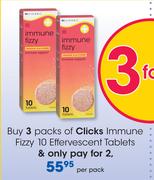 Clicks Immune Fizzy 10 Effervescent Tablets-Per Pack