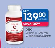 GNC Vitamin C 1000 mg 90 Vegetarian Caplets-Per Pack
