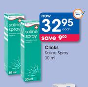 Clicks Saline Spray-30ml Each