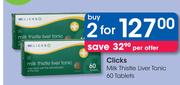 Clicks Milk Thistle Liver Tonic 60 Tablets-For 2