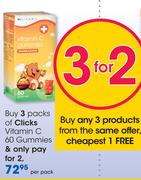 Clicks Vitamin C 60 Gummies-Per Pack
