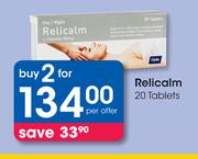 Relicalm 20 Tablets-For 2