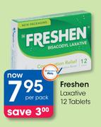 Freshen Laxative 12 Tablets-Per Pack