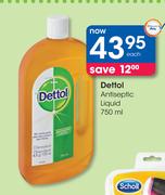Dettol Antiseptic Liquid-750ml Each