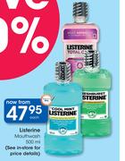 Listerine Mouthwash-500ml Each