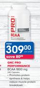 GNC Pro Performance BCAA 1800mg-240 Capsules