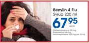 Benylin 4 Flu Syrup 200ml-Each