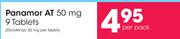 Panamor AT 50mg 9 Tablets-Per Pack