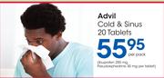 Advil Cold & Sinus 20 Tablets-Per Pack