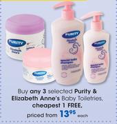 Purity & Elizabeth Anne's Baby Toiletries-Each