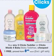 Clicks Toddler Or Clicks Made 4 Baby Toiletries-Each