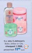 Johnson's Baby Jellies Or Oils-Each