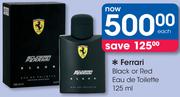 Ferrari Black Or Red Eau De Toilette-125ml