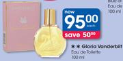 Gloria Vanderbilt Eau De Toilette-100ml Each
