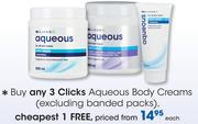 Clicks Aqueous Body Creams(Excluding Banded Packs)-Each