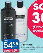Tresemme Shampoo Or Conditioner 750ml Or 900ml-Each