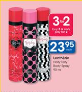 Lentheric Hoity Toity Body Spray-90ml Each