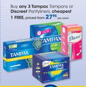 Tampax Tampons Or Discreet Pantyliners-Per Pack