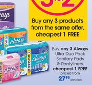 Always Ultra Duo Pack Sanitary Pads & Pantyliners-Per Pack