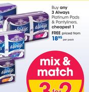 Always Platinum Pads & Pantyliner-Per Pack