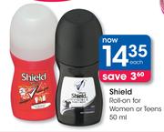 Shield Roll On For Women Or Teens-50ml Each