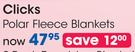 Clicks Polar Fleece Blankets-Each