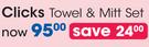 Clicks Towel & Mitt Set