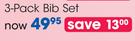 Clicks 3-Pack Bib Set