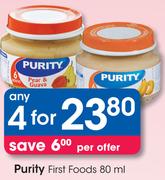 Purity First Foods-4 x 80ML Each