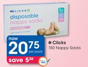 Clicks 150 Nappy Sacks-Per Pack