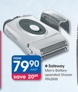 Safeway Men's Battery-Operated Shaver-PIA2606 Each